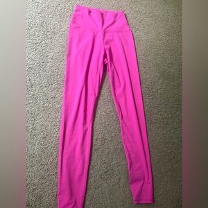 Sunzel pink leggings, Amazon brand. Leggings are a butter soft material.